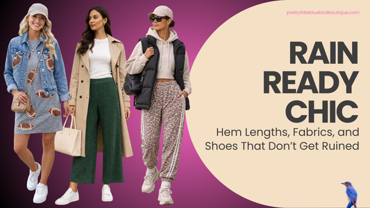 Rain-Ready Chic: Hem Lengths, Fabrics, and Shoes That Don’t Get Ruined